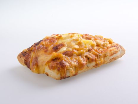 Pizza isolated on white background.