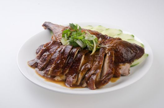 duck. roast duck traditional chinese cuisine