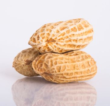 nuts on the white isolated background