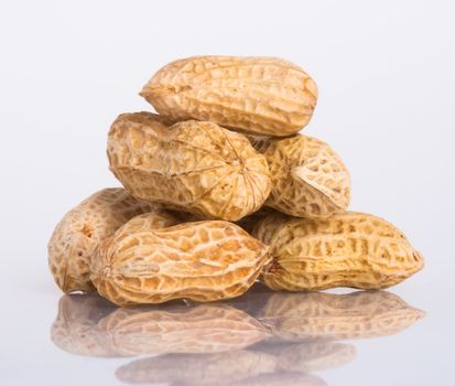 nuts on the white isolated background