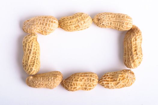 nuts on the white isolated background