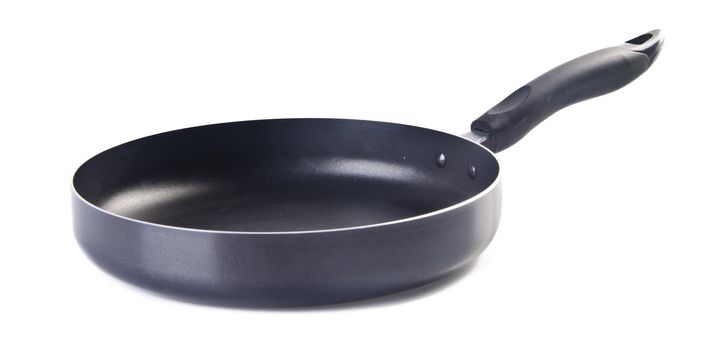 pan, metal frying pan, on a white background