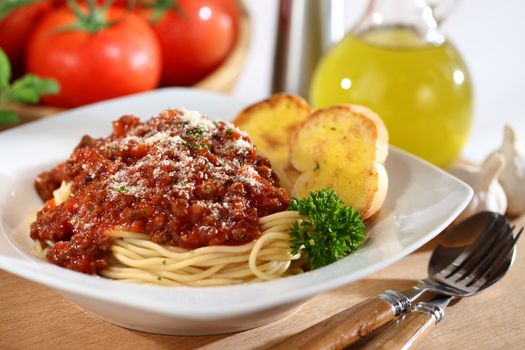 Freshly served plate of Spaghetti