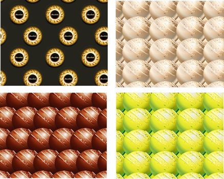 set of seamless chocolate backgrounds