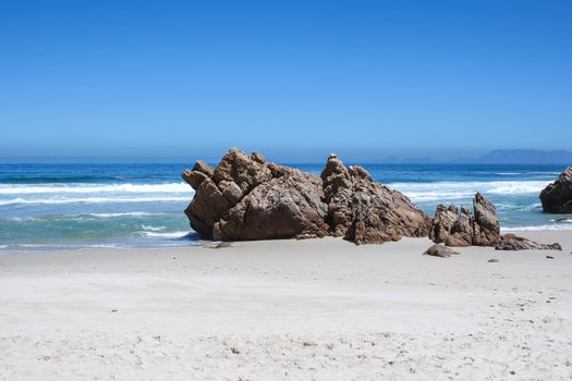 Beach along south africas coastline at the indian ocean