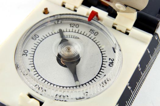 tourist compass on a white background