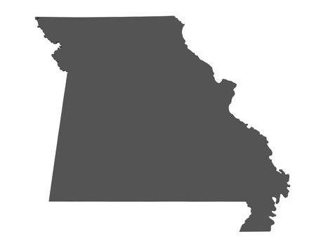 Map of Missouri - USA - nonshaded