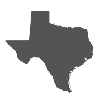 Map of Texas - USA - nonshaded