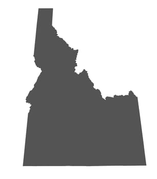 Map of Idaho - USA - nonshaded