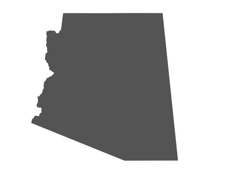 Map of Arizona - USA - nonshaded