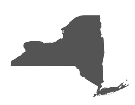 Map of New York - USA - nonshaded