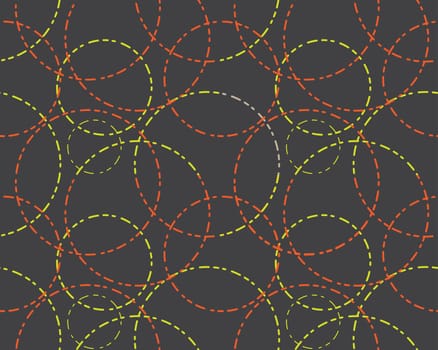 Abstract seamless background colored outline cycles