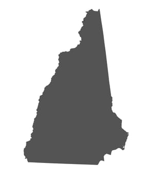 Map of New Hampshire - USA - nonshaded