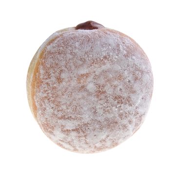 donut, sweet donut with sugar isolated on white background