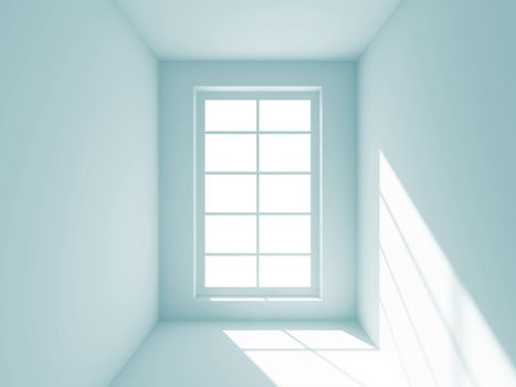 3d Illustration of White Abstract Empty Room