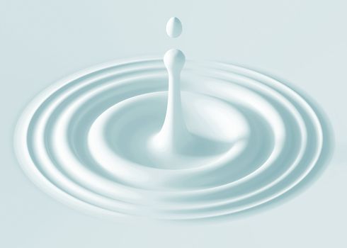 3d Illustration of Milk Drop