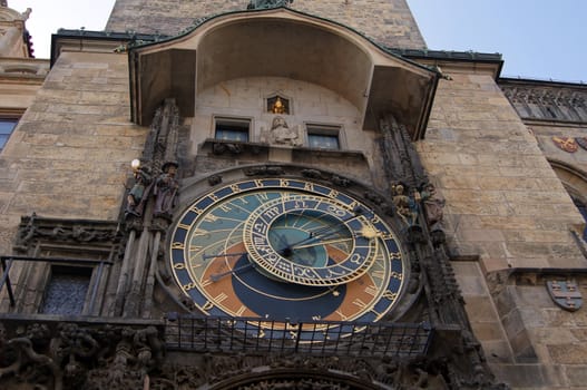 architectur eof Old Prague: astronomical clock 