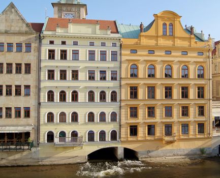 Traditional czech architecture in Old part of Pregue 