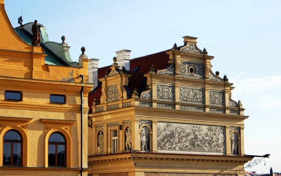 Architecture of Old part of czech capital - Prague city         