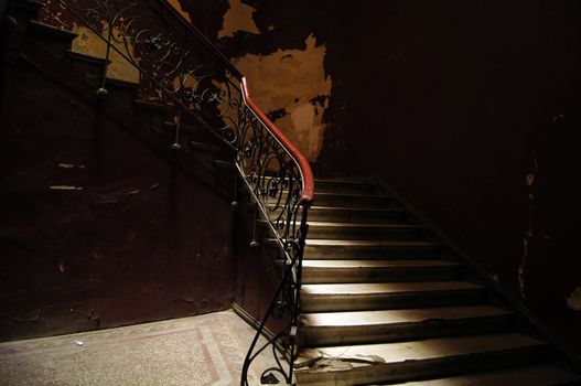 Old staircase in Tbilisi houses of 18-19 centuries, Republic of Georgia