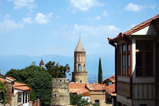 historical medieval city of Signagi in Kakheti region, Republic of Georgia, close to Tbilisi