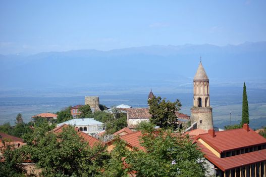 historical medieval city of Signagi in Kakheti region, Republic of Georgia, close to Tbilisi