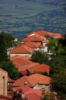 historical medieval city of Signagi in Kakheti region, Republic of Georgia, close to Tbilisi