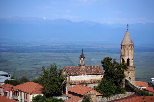 historical medieval city of Signagi in Kakheti region, Republic of Georgia, close to Tbilisi