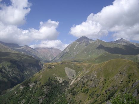 Caucasus mountains on the territory of Georgia