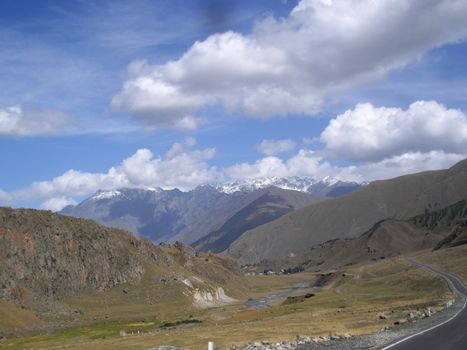 Caucasus mountains on the territory of Georgia