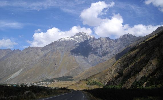 Caucasus mountains on the territory of Georgia