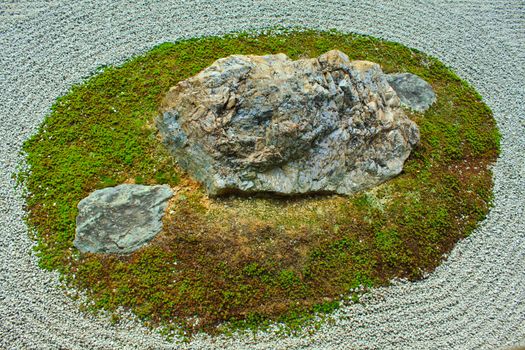 Zen Rock Garden at Ryoan-ji temple in Kyoto, Japan