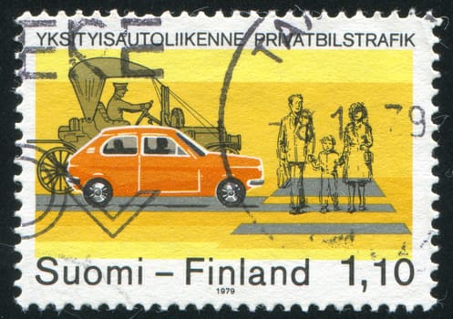 FINLAND- CIRCA 1979: stamp printed by Finland, shows traffic circa 1979