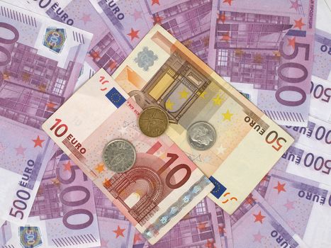 Drachma against euro.Background.
