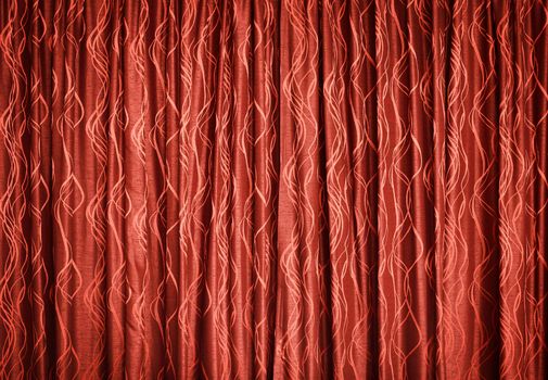 The red curtains - Textile background