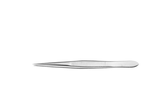Tweezers with pointed tip, isolated on white