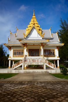A small Buddhist temple. Surin Beach, Phuket, Thailand