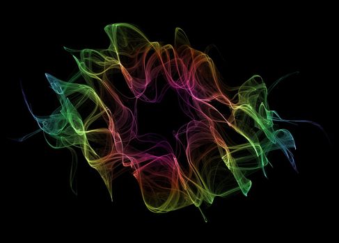 Fractal illustration of smoke rendered in 3D