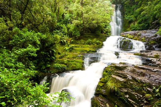 McLean Falls in the Catlins of South New Zealand