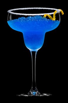 Cobalt Margarita over black background