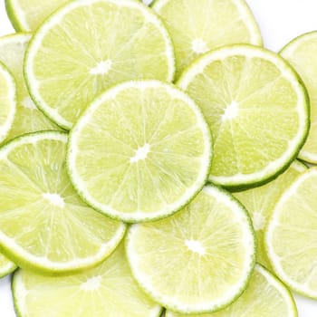 lime slices - close up