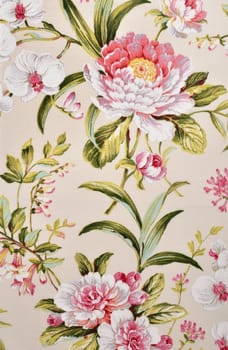 floral pattern on canvas texture