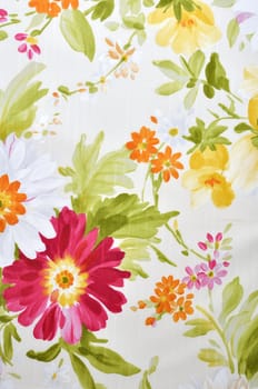 High resolution floral pattern on canvas texture