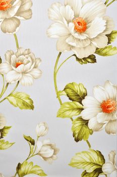 floral pattern on canvas texture