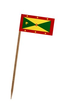 Tooth pick wit a small paper flag of Grenada
