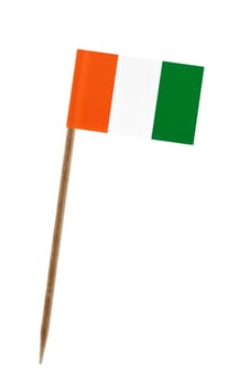 Tooth pick wit a small paper flag of Ivory Coast