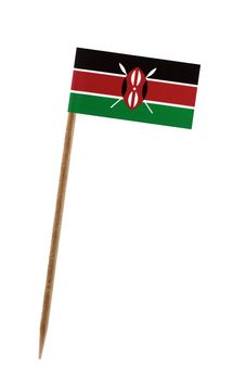 Tooth pick wit a small paper flag of Kenya