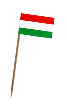 Tooth pick wit a small paper flag of Hungary