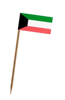 Tooth pick wit a small paper flag of Kuwait