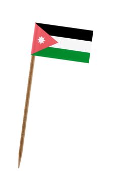 Tooth pick wit a small paper flag of Jordan
